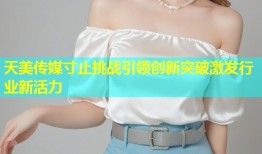 天美传媒寸止挑战引领创新突破激发行业新活力