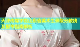 天津传媒学院山东省美术生录取分数线及报考指南解析