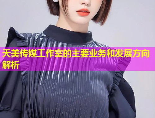 天美传媒工作室的主要业务和发展方向解析
