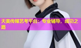 天美传媒艺考平台：专业辅导，成功之路